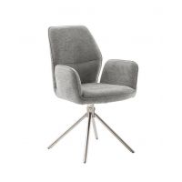 MC AKCENT - GREYTON Krzesło | Obrót siedziska | Tkanina typu szenil Szara | GR4E08GX