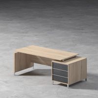 BIURO SERWIS - H-BOX Biurko z pomocnikiem H-204 | front - akryl (połysk)