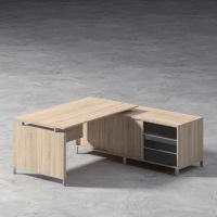 BIURO SERWIS - H-BOX Biurko z pomocnikiem H-205 | front - akryl (połysk)