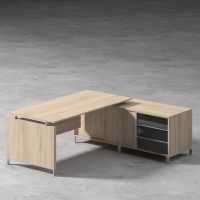 BIURO SERWIS - H-BOX Biurko z pomocnikiem H-206 | front - akryl (połysk)