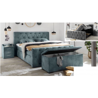 MEBLE BEST - HAMMONTON Łóżko Kontynentalne | Megacomfort Visco | ukryty pojemnikiem na pościel | 180x200