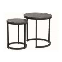 SIGNAL - HOLA Ława | Czarny efekt marmuru | Stelaż czarny