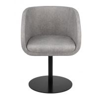 GROSPOL - JULA Krzesło Konferencyjne PB Black / White / Grey | Podstawa Obrotowa