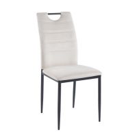 FURNITEX - K13-FX Krzesło | Velvet | Beżowe | Nogi czarne