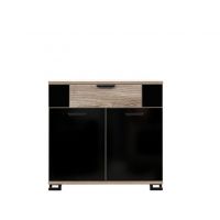 LIVEO - G-TE GT02 KOMODA CZARNY POŁYSK/DĄB