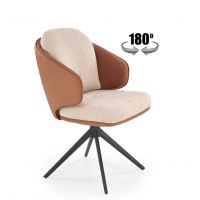HALMAR - K554 Krzesło | Obrót siedziska | brązowo-beżowy