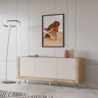 Bydgoskie Meble - KASAI Komoda 3D | 24HKMI25 | Dąb harbor złoty-Kaszmir