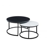 FURNITEX - L10-FX (A) Ława | czarna 80 | biała 60