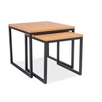 SIGNAL - LARGO DUO Ława | Dąb | Stelaż czarny