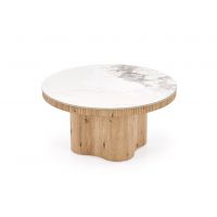 HALMAR - MAGNUM Ława | Spiek - biały marmur/naturalny