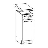 LIVEO - MODENA Szafka MD12/D30S1 | Dolna 30 | 1 drzwi 1 szuflada | Bez blatu