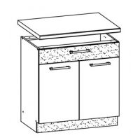 LIVEO - MODENA Szafka MD20/D80S1 | Dolna 80 | 2 drzwi 1 szuflada | Bez blatu