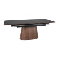 SIGNAL - MONACO 160 Stół rozkładany 90x160-200x75hcm | CZARNY | ORZECH