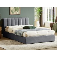 SIGNAL - MONTREAL Velvet Łóżko 140x200 | Szary 192