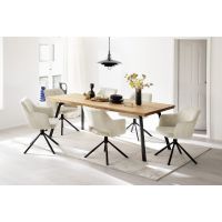 MC AKCENT - MALMOE Stół 160x100 | Krawędź B trapez ścięty w dół | Dąb dziki olejowany | MAL16BBE | Stelaż 4 nogi | MAL4GEAL