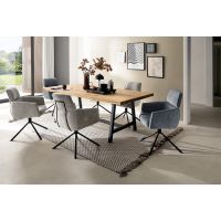 MC AKCENT - MALMOE Stół 200x100 | Krawędź A prosta | Dąb dziki olejowany | MAL20ABE | Stelaż A | MALA20AL