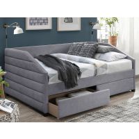 SIGNAL - NADIA Velvet Łóżko 120x200 | Szary tapicerka 142