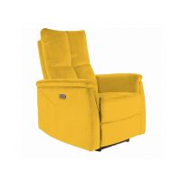 SIGNAL - NEPTUN Velvet Fotel rozkładany elektrycznie | Tkanina | Curry Bluvel 68 | z MR
