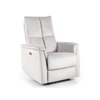 SIGNAL - NEPTUN Velvet Fotel rozkładany elektrycznie | Tkanina | Jasny szary Bluvel 03 | z MR