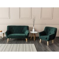 SIGNAL - NORDIC Sofa 3 Velvet | Zielony | Bluvel 78 | z PL