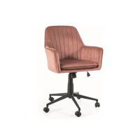 SIGNAL - Q-886 Fotel Obrotowy | Velvet | Tkanina | Antyczny Róż | Bluvel 52
