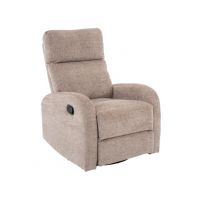 SIGNAL - OLIMP RAVEN Fotel rozkładany z funkcją bujania | Tkanina Raven 30 Ciemny beż | z MR