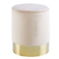 FURNITEX - P1-FX Pufa | Velvet | Beż | DOSTĘPNA OD RĘKI