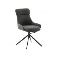 MC AKCENT - PELION S Krzesło | Obrót siedziska | Metal lakier czarny mat | Tkanina Antracyt | PL4S54AN