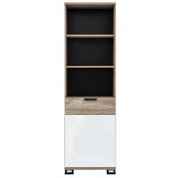 LIVEO - G-TE GT08 REGAŁ L/P BIAŁY POŁYSK/DĄB