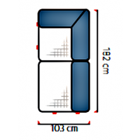 UNIMEBEL - DIVERSO II Moduł REC 1F.PJ prawy z pojemnikiem narożny