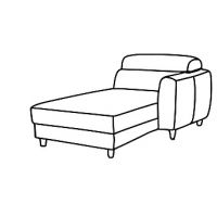 Bydgoskie Meble - BOSTON Segm. REC/BK P | Prawy z pojemnikiem