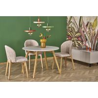 HALMAR - RUBEN Stół rozkładany 102-142x102x73 | kaszmir/naturalny | z PL