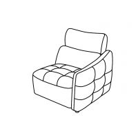 Bydgoskie Meble - DAVOS Segm.1RF ele P | Segment 1 z prawym bokiem | funkcja relax elektryczna