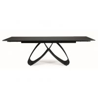 SIGNAL - SAMANTA CERAMIC Stół rozkładany 160-240x90x76 | Czarny Sahara Noir | Czarny mat