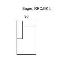 Bydgoskie Meble - ALEXANDRIA Segm. REC/BK L z pojemnikiem lewy