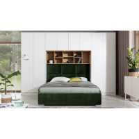 NEW ELEGANCE - NEW ELEGANCE Sleep Varia Konfiguracja | Szafa 90 z szufladami | Szafa 90 z wieszakami | 2x Bok maskujący w kolorze frontu | Baza pod łóżko 160 | Biały mat