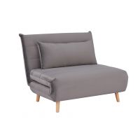 SIGNAL - SPIKE Velvet Fotel rozkładany | Tkanina | Szary 139 | Nogi buk | z MR