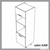 KAM - KAMMONO Szafka SPM60 | Słupek do szafek wiszących W/61 | Zabudowa piekarnika i mikrofalówki | Front nowoczesny P4