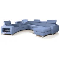 Meblomak - SPOLETO Narożnik BbL-WFEL-ETR-WP-N-2,5R-OTP-BcP z funkcją spania i pojemnikiem