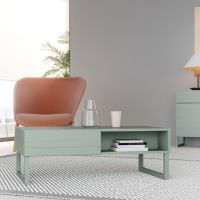 Forte - BRETANIA Stolik kawowy z szufladą CFTT5168-U59 | Zielony