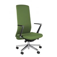 GROSPOL - SMART Fotel Obrotowy AL1 Chrome | Mechanizm Synchro LP11 | Wysokie Oparcie