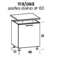 LIVEO - TIFFANY Szafka T19/D60 | Dolna 60
