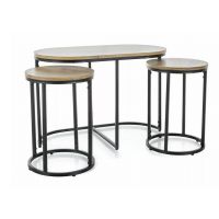 SIGNAL - TWIX Ława | Zestaw | Dąb Artisan | Czarny