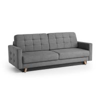 Mars Meble - VEGAS Kanapa z funkcją i pojemnikiem | DARK GREY - VELO 634 | PROMOCJA