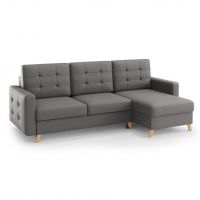 Mars Meble - VEGAS DARK GREY Narożnik z funkcją i pojemnikiem | VELO 634 | PROMOCJA | DOSTĘPNY OD RĘKI