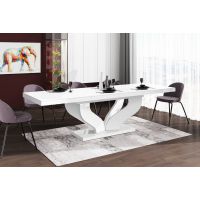 HUBERTUS - VIVA Stół 160-256x89 | Biały połysk