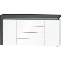 Restol - THEA WHITE Komoda WHK-3 biały połysk