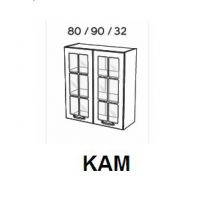 KAM - KAMMONO Szafka WW80/90 | Górna | Witryna | 2-drzwi | Front frezowany