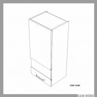 KAM - KAMMONO Szafka WW....1/90 | MN 40-60 | Górna | Witryna | 1-drzwi | Front nowoczesny P4