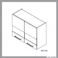 KAM - KAMMONO Szafka WW80/61 | Górna | Witryna | 2-drzwi | Front nowoczesny P4